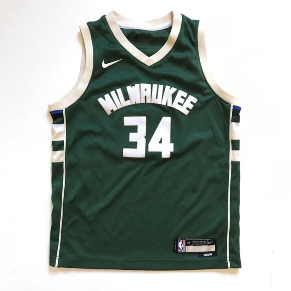 Nike Milwaukee Bucks Giannis Antetokounmpo Swingman Jersey Boys Medium #34 NBA - Picture 1 of 11